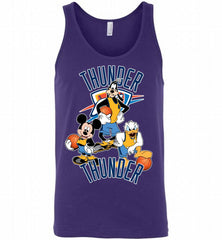 Mickey Goofy Donald Loves Oklahoma City Thunder Basketball Fans Tank - zezetee