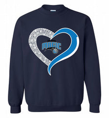 Orlando Magic In Diamond Heart Crewneck Sweatshirt - zezetee