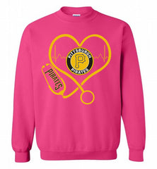 Nurse Heartbeat Pittsburgh Pirates Crewneck Sweatshirt - zezetee