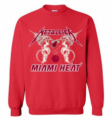 Metallica Miami Heat Logo Crewneck Sweatshirt - zezetee
