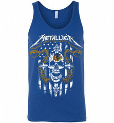 Metallica Snake Skull Chicago Blackhawks Logo Tank - zezetee