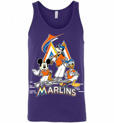 Mickey Goofy Donald Miami Marlins Teams Tank - zezetee