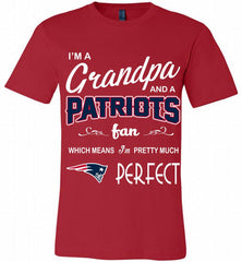 I'M A Grandpa And A New England Patriots Pretty Much Perfect Canvas USA - zezetee