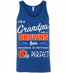 I'M A Grandpa And A Cleveland Browns Pretty Much Perfect Tank - zezetee