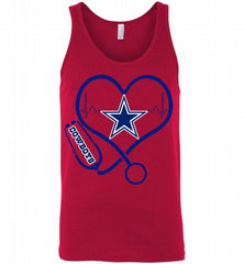 Nurse Heartbeat Dallas Cowboys Tank - zezetee