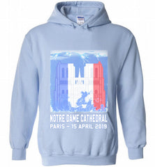Notre Dame Cathedral in Paris on fire 15th april 2019 T-Shirt French Cathedral Hoodie - zezetee