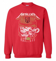 Metallica Skull Snake Vegas Golden Knights Crewneck Sweatshirt - zezetee