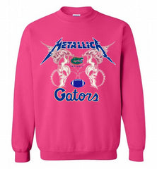 Metallica Florida Gators Logo Crewneck Sweatshirt - zezetee