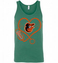 Nurse Heartbeat Baltimore Orioles Tank - zezetee