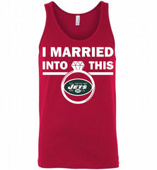 I MARRIED INTO THIS NFL New York Jets Fans Gift Tank - zezetee