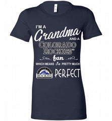 I'M A Grandma And A Colorado Rockies Fans Gift Bella Ladies Tee - zezetee