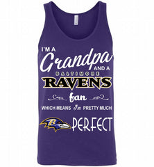I'M A Grandpa And A Baltimore Ravens Pretty Much Perfect Tank - zezetee