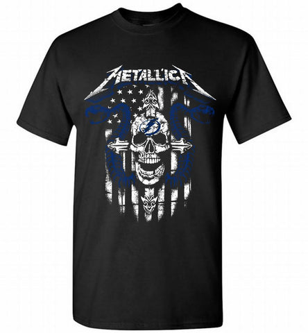Metallica Snake Skull Tampa Bay Lightning Logo Shirt - zezetee