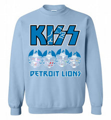 Kiss Detroit Lions Logo Crewneck Sweatshirt - zezetee