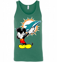 Disney Mickey Mouse Dabbing Miami Dolphins Tank - zezetee