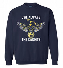 OWL ALWAYS LOVE THE VEGAS GOLDEN THE KNIGHTS Crewneck Sweatshirt - zezetee