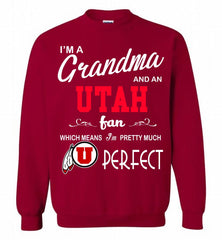 I'M A Grandma And An Utah Utes Fan Crewneck Sweatshirt - zezetee