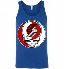 Portland Trail Blazers Grateful Dead Logo Band Tank - zezetee