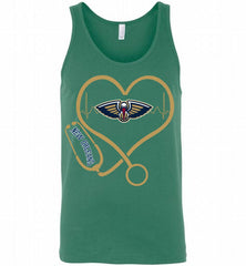 Nurse Heartbeat Love New Orleans Pelicans Tank - zezetee