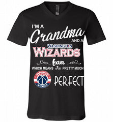 I'M A Grandma And A Washington Wizards Fans Perfect V-Neck Shirt - zezetee