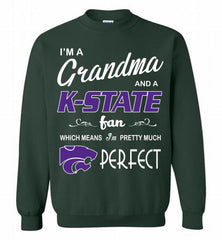 I'M A Grandma And A Kansas State Wildcats Fan Crewneck Sweatshirt - zezetee