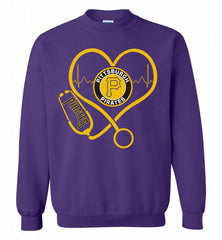 Nurse Heartbeat Pittsburgh Pirates Crewneck Sweatshirt - zezetee