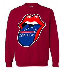 Buffalo Bills x The Rolling Stones Logo Crewneck Sweatshirt - zezetee