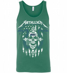Metallica Snake Skull Seattle Seahawks Logo Tank - zezetee