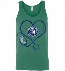 Nurse Heartbeat San Diego Padres Tank - zezetee
