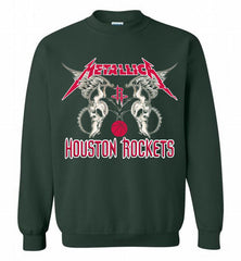 Metallica Houston Rockets Logo Crewneck Sweatshirt - zezetee