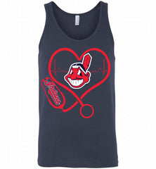 Nurse Heartbeat Cleveland Indians Tank - zezetee