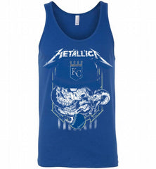 Metallica Skull Kansas City Royals Logo Tank - zezetee