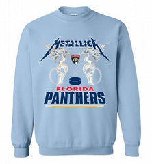Metallica Florida Panthers Logo Crewneck Sweatshirt - zezetee