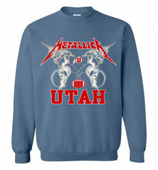 Metallica Utah Utes Logo Crewneck Sweatshirt - zezetee