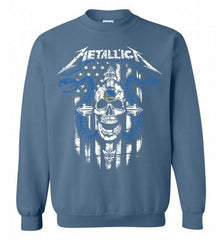 Metallica Snake Skull Golden State Warriors Logo Crewneck Sweatshirt - zezetee