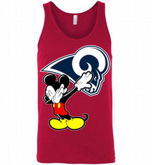 Disney Mickey Mouse Dabbing Los Angeles Rams Tank - zezetee