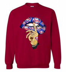 MLB Philadelphia Phillies Lip Shut The Fuck Up Crewneck Sweatshirt - zezetee