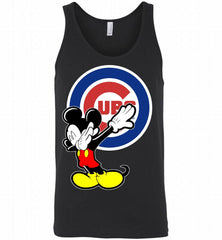 Disney Mickey Mouse Dabbing Chicago Cubs Tank - zezetee