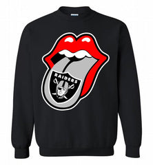 Oakland Raiders  x The Rolling Stones Logo Crewneck Sweatshirt - zezetee