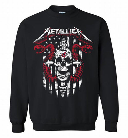 Metallica Cleveland Indians Logo Crewneck Sweatshirt - zezetee