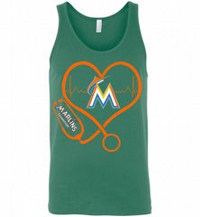 Nurse Heartbeat Miami Marlins Tank - zezetee