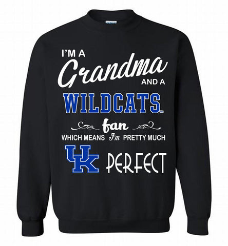 I'M A Grandma And A Kentucky Wildcats Fan Crewneck Sweatshirt - zezetee