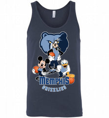Mickey Goofy Donald Loves Memphis Grizzlies Basketball Fans Tank - zezetee