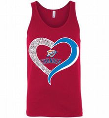 Oklahoma City Thunder In Diamond Heart Tank - zezetee