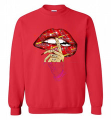 mlb cardinals lip shut the fuck up Crewneck Sweatshirt - zezetee