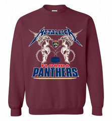 Metallica Florida Panthers Logo Crewneck Sweatshirt - zezetee