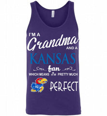 I'M A Grandma And A Kansas Jayhawks Fan Tank - zezetee