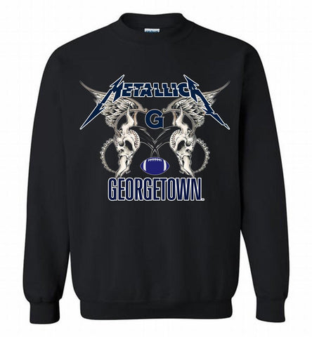 Metallica Georgetown Hoyas Logo Crewneck Sweatshirt - zezetee