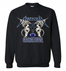 Metallica Georgetown Hoyas Logo Crewneck Sweatshirt - zezetee