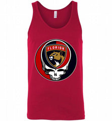 NHL TEAM FLORIDA PANTHERS X GRATEFUL DEAD LOGO BAND Tank - zezetee